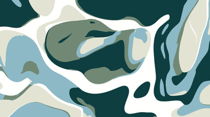 Poster - Abstract shapes design flow gracefully against white background modern