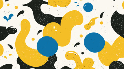 Poster - Shapes form abstract seamless design modern art
