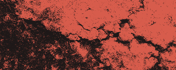 Poster - Textured abstract pattern showcasing dynamic contrasts between red and black, highlighting natural elements and artistic expression