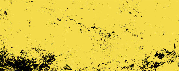 Poster - Bright yellow abstract texture with dark speckles and a rough appearance enhancing artistic expression