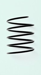 Poster - Black Ink Spiral Stroke on White Background
