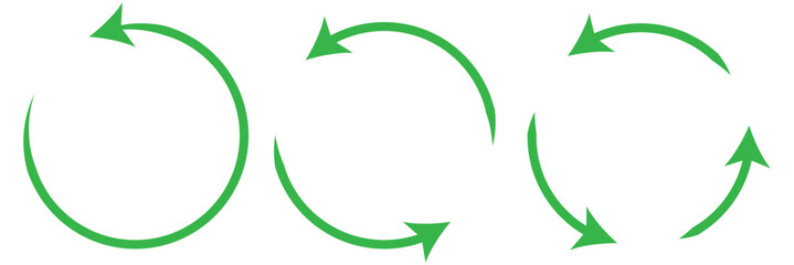 Fototapete - circle arrows icon set. round reload sign, repeat icon, refresh icon, rotate arrow icon sign and sym