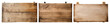 © Rawpixel.com - PNG Rustic wooden blank signs, element set on transparent background