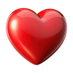 Leinwandbilder - 3d realistic red heart render glossy valentine s day symbol