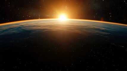Aufkleber - Image of sunrise over the earth, ideal for use in environmental, educational or scientific contexts