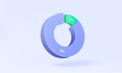 Poster - Proportion chart percentage data information statistic business calculating financial analysis technology diagram economic development risk profit growth project success. 3d vector illustrati
