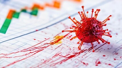 Aufkleber - A close-up of a mysterious red substance on a piece of paper, suitable for science or investigative uses