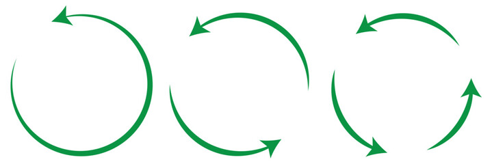 Fototapete - set of circle arrow icon. rotate arrow and spinning loading symbol. circular rotation loading elemen