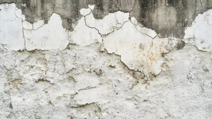 Poster - A close-up of a white wall with peeling paint, suitable for renovation or DIY projects