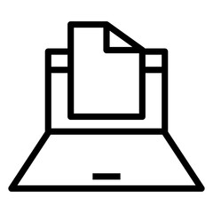 Poster - paperless vector icon