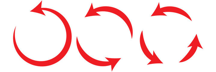 Fototapete - set of circle arrow vector icons. recycling icon. circular vector arrows. refresh and reload arrow i