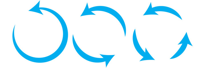 Fototapete - set of circle arrow vector icons. recycling icon. circular vector arrows. refresh and reload arrow i