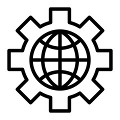 Poster - global icon