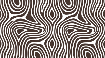 Poster - Abstract seamless pattern background with wavy lines texture brown and tan for textile design 100 char editable stock vector illustration