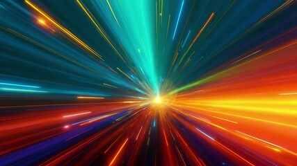 Poster - Abstract Colorful Light Speed Animation Background