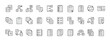©                      - Collection of Document, File, and Data Management Line Icons for Digital and Business Use