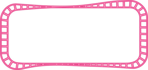 Poster - Pink frame border vector illustration decorative element design graphic template banner background 100 chars editable stock vector illustration
