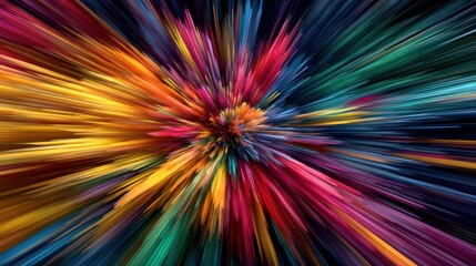 Poster - A colorful explosion of light and color. The colors are bright and vibrant, creating a sense of energy and excitement. The image is dynamic and visually striking