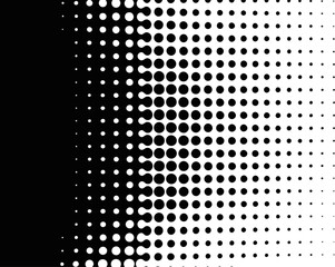 Aufkleber - Halftone gradient background black and white vector graphic design pattern dotwork texture illustration 100 editable stock vector illustration