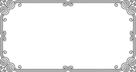 Poster - Vector art deco frame border design elegant vintage decorative ornament certificate invitation template editable stock vector illustration