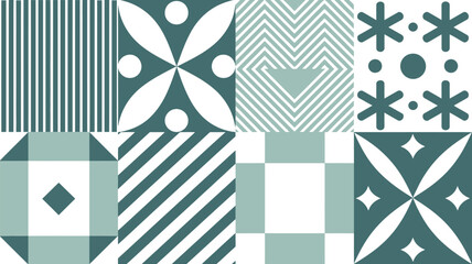 Poster - Seamless geometric pattern design for textile wallpaper background and surface design art deco style editable stock vector illustration