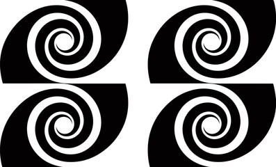 Poster - Abstract spiral pattern background design with black and red colors for wallpaper and textile art editable stock vector illustration