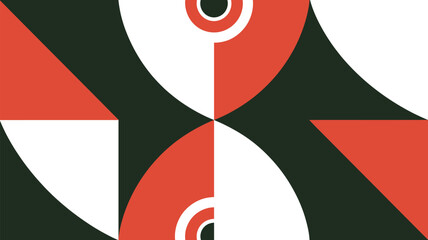Poster - Abstract geometric art deco design background pattern with circles triangles and shapes style vector editable stock vector illustration