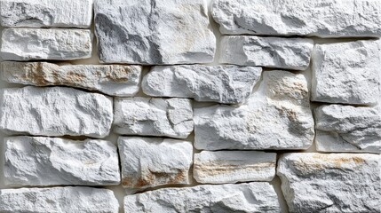 Aufkleber - A unique stone wall displays a blend of rough and smooth textures. The light-colored stones create a modern aesthetic, perfect for enhancing interior or exterior spaces.