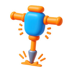 Aufkleber - colorful 3d icon of a playful character with bright features and a dynamic stance in a minimalist plastic style, suitable for design projects and digital media