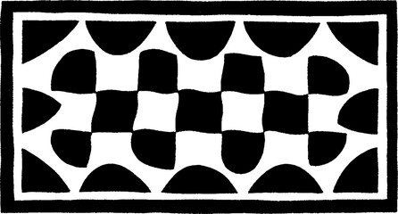 Poster - Minimalist black and white checkerboard pattern for modern design projects