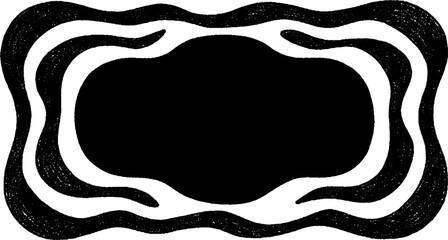 Poster - Minimalist black and white abstract frame design for modern banners and posters
