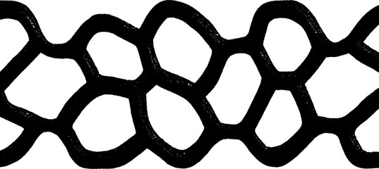 Poster - Minimalist black and white abstract honeycomb texture design for print