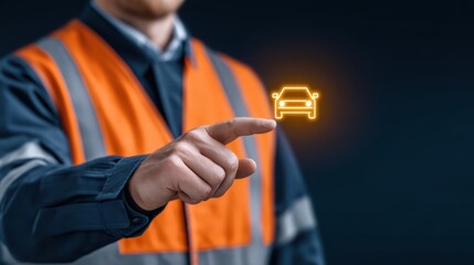 Poster - Construction Worker Using Technology to Control Vehicle with Virtual Interface in Industrial Environment