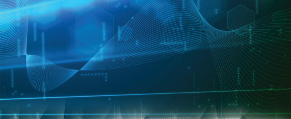 Poster - Abstract high technology and science background. Technological style