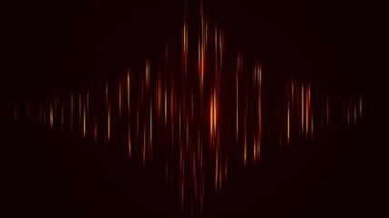 Poster - Abstract digital animated sound wave. Equalizer, wave on black background. Digital sound wave, diagram - 3d render. 4K animation.