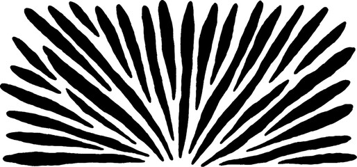 Poster - Minimalist black and white starburst gradient pattern design