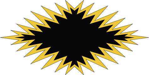 Poster - abstract explosion vector graphic design with black and yellow color for background and decoration u