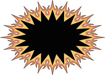Poster - fire burst vector design element hot flame explosion illustration graphic design clip art isolated o