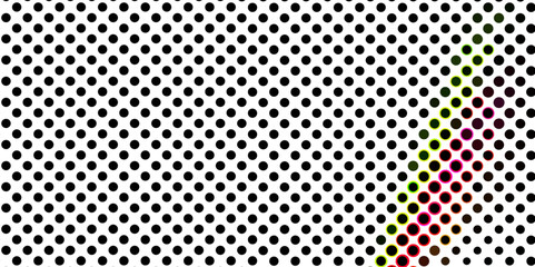 Poster - Abstract multi-colored halftone dots artistic design pop art pattern of geometric shapes colorful background, texture effect monochrome halftone dot seamless design color abstract patterns background.