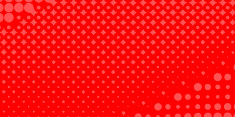 Poster - Abstract red and grey halftone dots artistic design pop art pattern of geometric shapes colorful background, texture effect monochrome halftone dot seamless design abstract patterns red background.