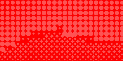 Poster - Abstract red and grey halftone dots artistic design pop art pattern of geometric shapes colorful background, texture effect monochrome halftone dot seamless design abstract patterns red background.