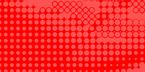 Poster - Abstract red and grey halftone dots artistic design pop art pattern of geometric shapes colorful background, texture effect monochrome halftone dot seamless design abstract patterns red background.