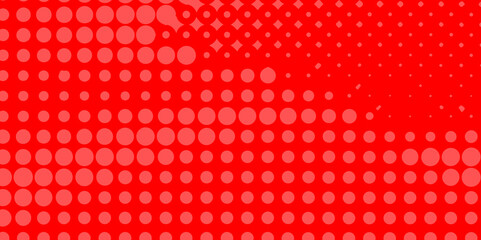 Poster - Abstract red and grey halftone dots artistic design pop art pattern of geometric shapes colorful background, texture effect monochrome halftone dot seamless design abstract patterns red background.