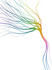 Poster - Visual Representation of the Stress-To-Calm Spectrum Using Colorful Curved Nerve-Like Lines