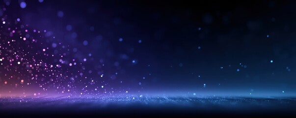 Poster - abstract dark blue and purple digital dot gradient background