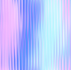 Poster - Vector Abstract Colorful Blurred Holographic Gradient background. Vertical Ribbed glass texture. Pastel bg.