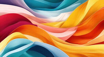 Poster - Colorful abstract background with vibrant flowing wave-like patterns