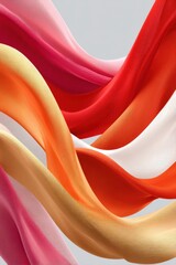 Poster - Abstract colorful ribbons creating a dynamic and flowing artistic composition