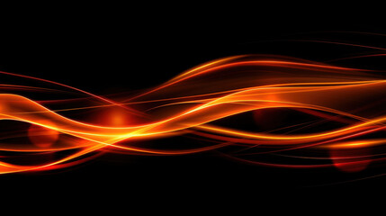 Poster - Glowing fiber optic waves streaming forward through vibrant colors, creating mesmerizing visual effect