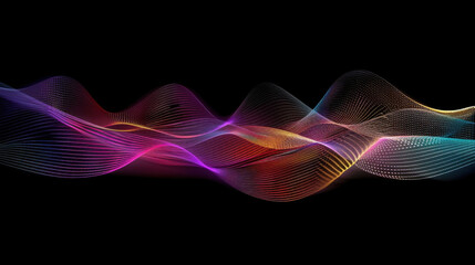Poster - colorful wave patterns create mesmerizing visual effect, showcasing smooth transitions and vibrant h